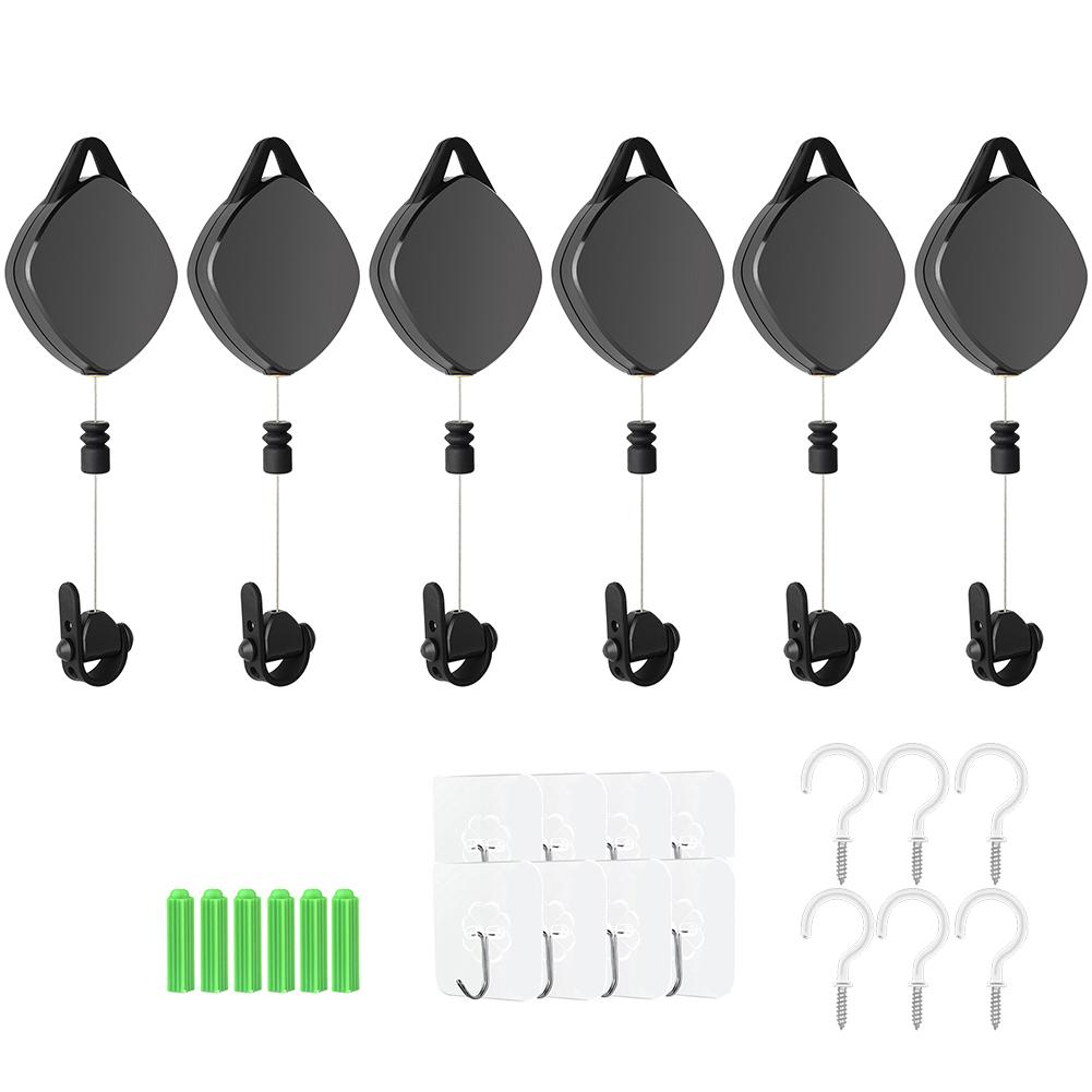 6pcs VR Cable Management 360 Degree Rotation Ceiling Pulley System