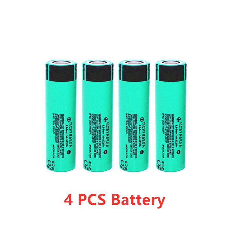 100% Original NCR18650A 3100mAh 3.7V 18650 Rechargeable Lithium li-ion Battery For Flashlight Laptop Batteries + charger: black