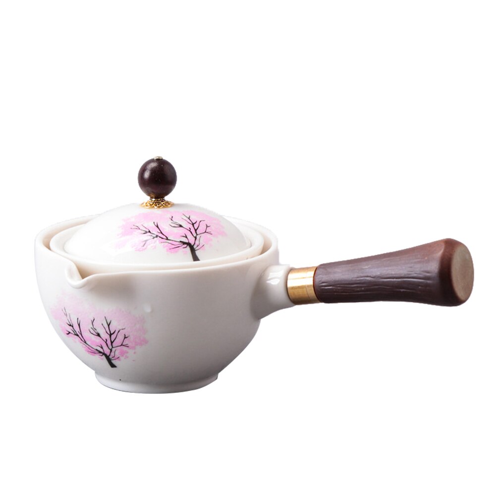 Ceramic Rotating Teapot 360 Rotating Teapot Ceramic Tea Maker Infuser for Outdoor Travel Pot Cup Teaware: M