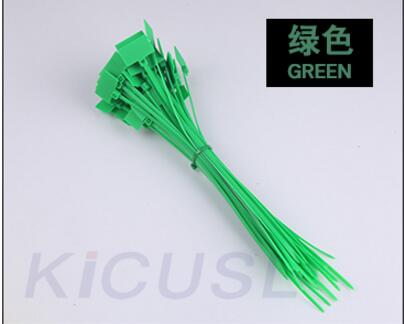 10PCS 4*150mm sign cable tie Plastic cable tie tag tied mark tie: GREEN