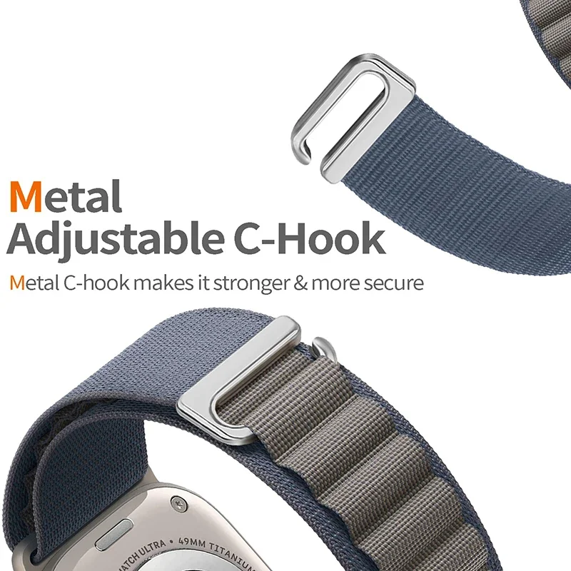Alpine Loop Strap For Apple Watch Ultra 2 Band 9 8 7 49mm 45mm 41mm Nylon Sports Bracelet iWatch 10 6 5 4SE 44/40mm 46/42mm Belt