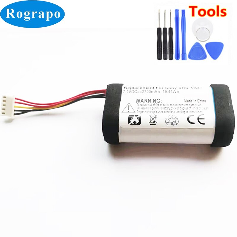 7.4v x 2700 mah akku für sony srs- -xb32 st-06s, 5-- adriger stecker + werkzeug