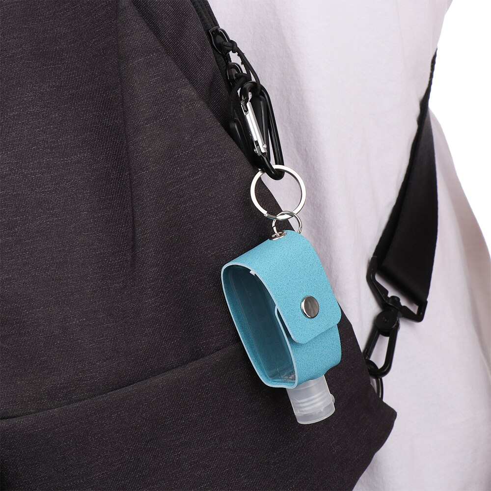 30ml Hand Sanitizer Bottle Portable Keychain Holder Travel Reusable Bottle Hand washing gel Sub-bottling with Keychain Carrier