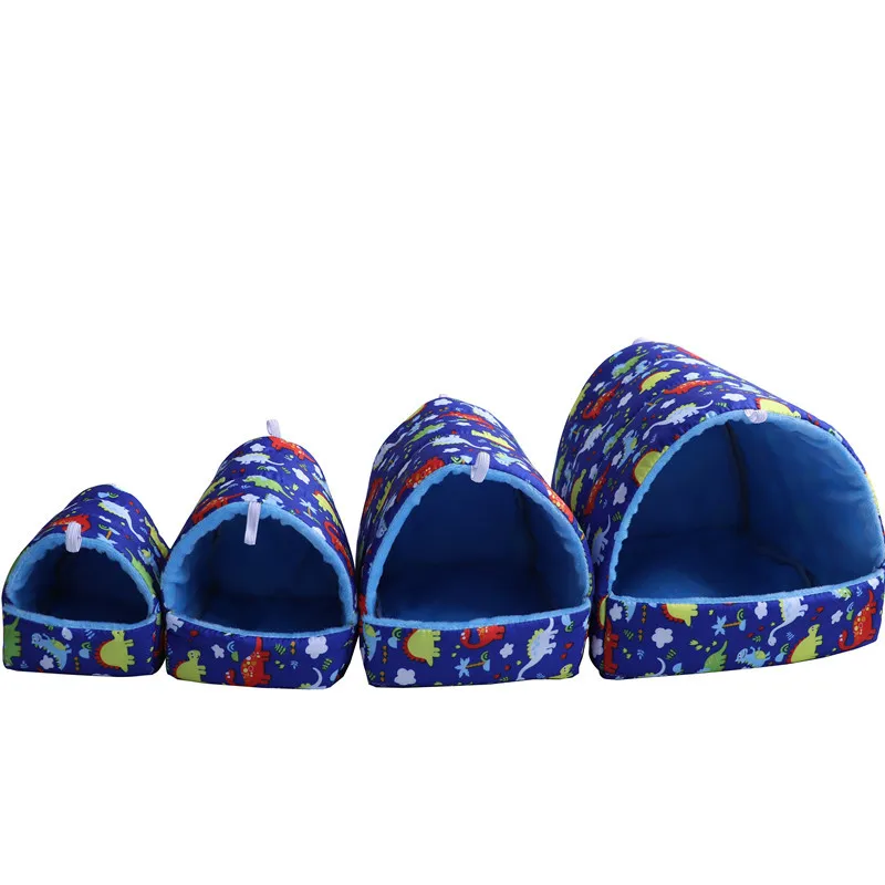 Leuke Cartoon Rat Hamster Huis Bed Winter Comfortabele Opvouwbare Cavia Hangende Tent Slapen Nest Frettenkooi Accessoires: L / Donkerbruin