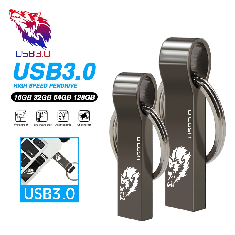 Metalen Usb 128G 64G 32G 16G 8G 4G Geheugen Cle Stick Drives Hoge-speed Waterdichte Pendrive Flash Drives