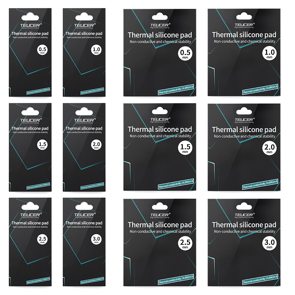 Tp400 heat dissipation silicone pads cpu/gpu graphics card thermal pads 14,8 w/mk solid thermal grease sheet for laptop/pc