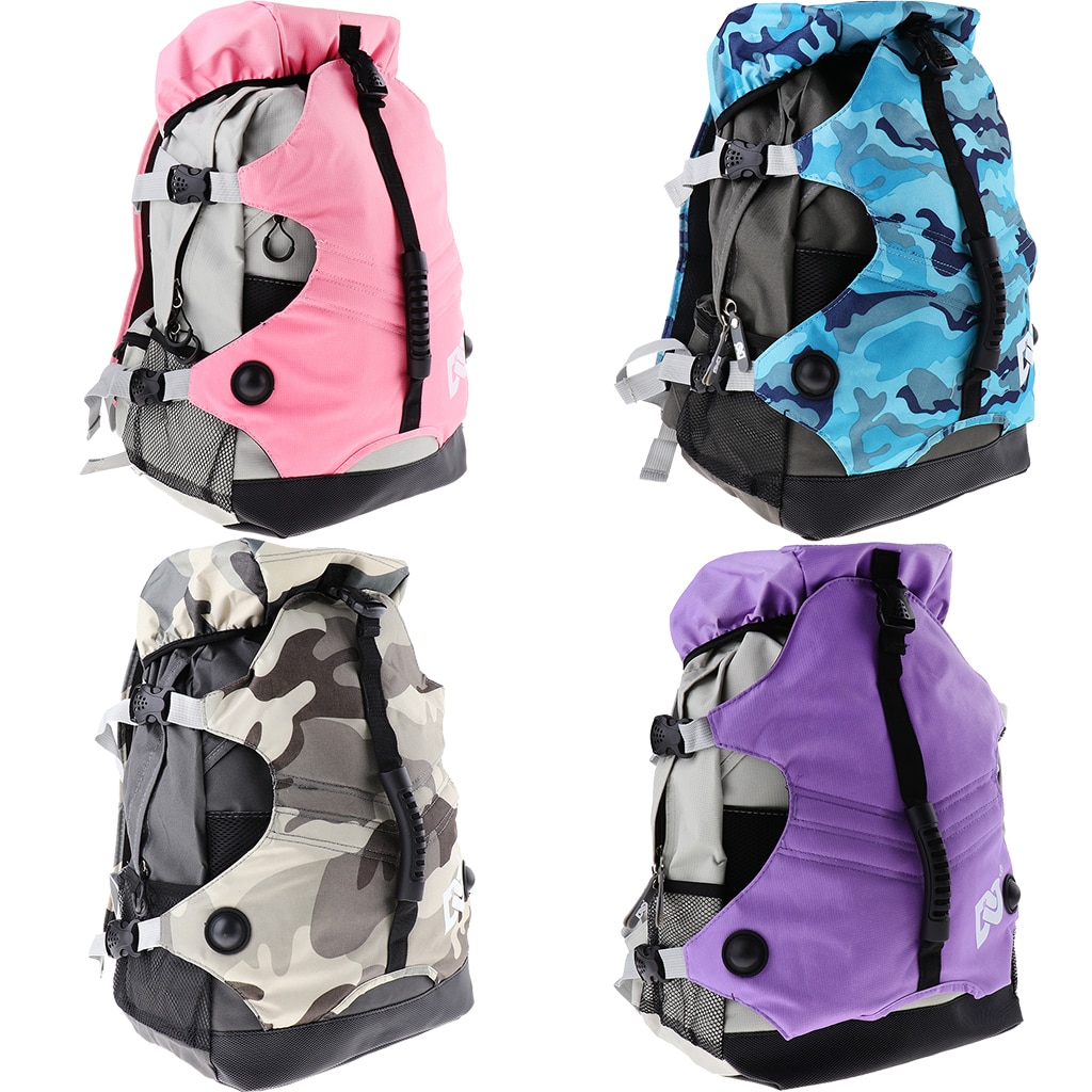 Mochila para patines en línea patines zapatos de patinaje botas bolsa de transporte patines de hielo de almacenamiento mochila para patines