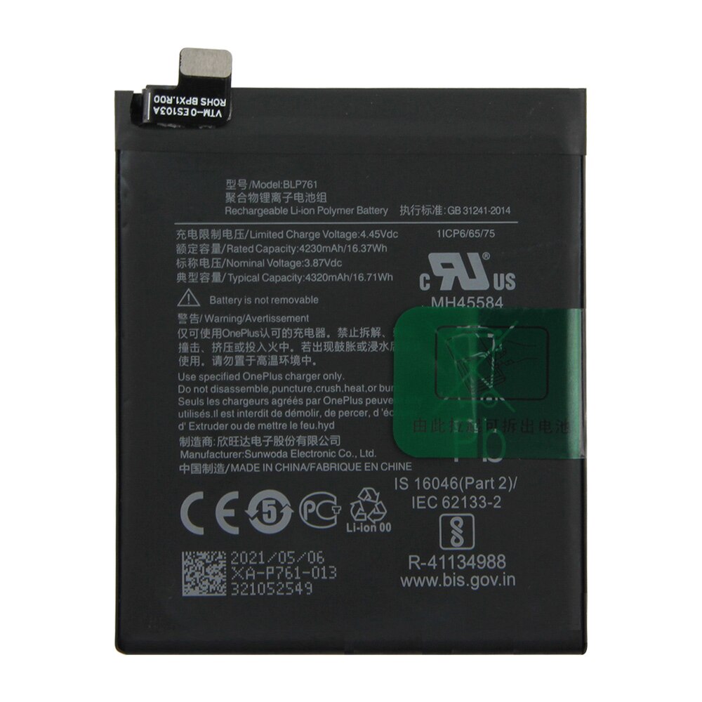 Original Replacement Battery For OnePlus 8 8Pro 8T 9 9Pro OnePlus Nord N10 Nord N100 BLP761 BLP759 BLP785 BLP813 Phone Battery