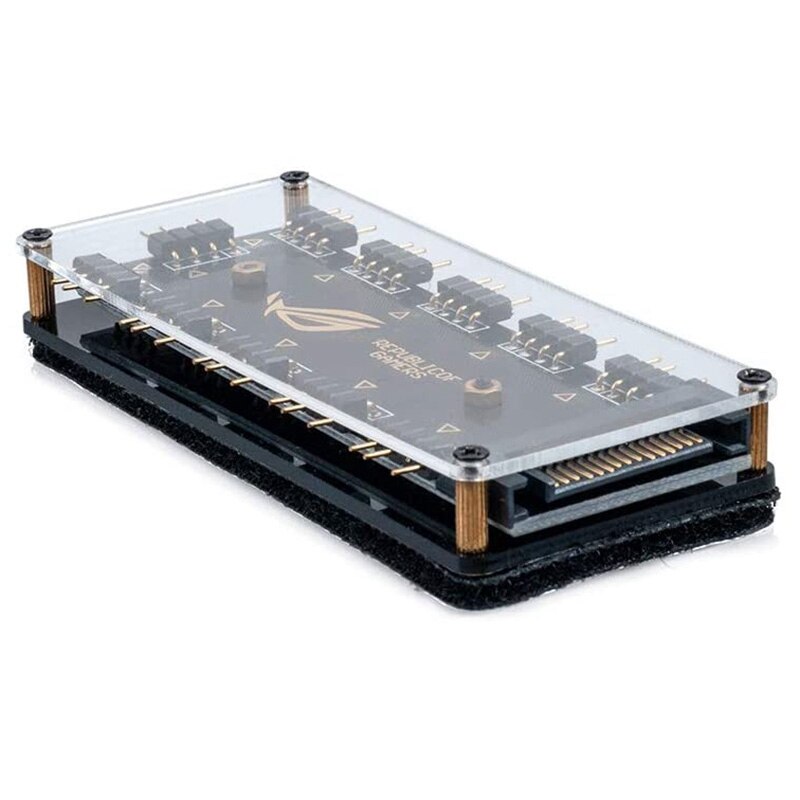 5V 3Pin RGB LED Splitter 10-Port Hub with 50CM 3Pin Extension Cord, Perfect for Lots of RGB