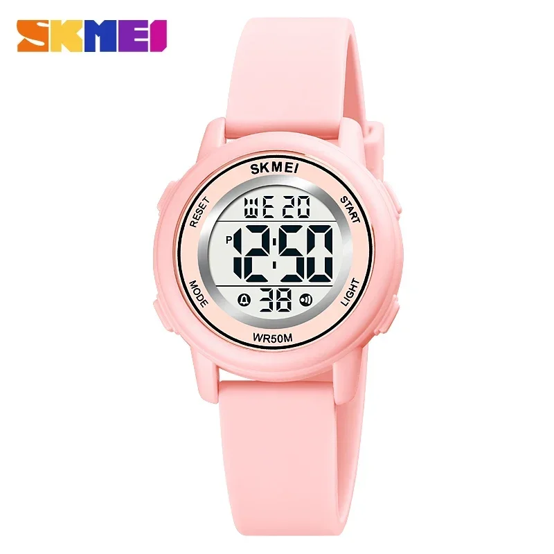 SKMEI 1721 Bunte LED-Digital-Armbanduhr für freundlicher, wasserdicht, Alarm, Kinderuhren, Montre Enfant, Jungen- und Mädchen-Sport-Kinderuhr: Bronze-