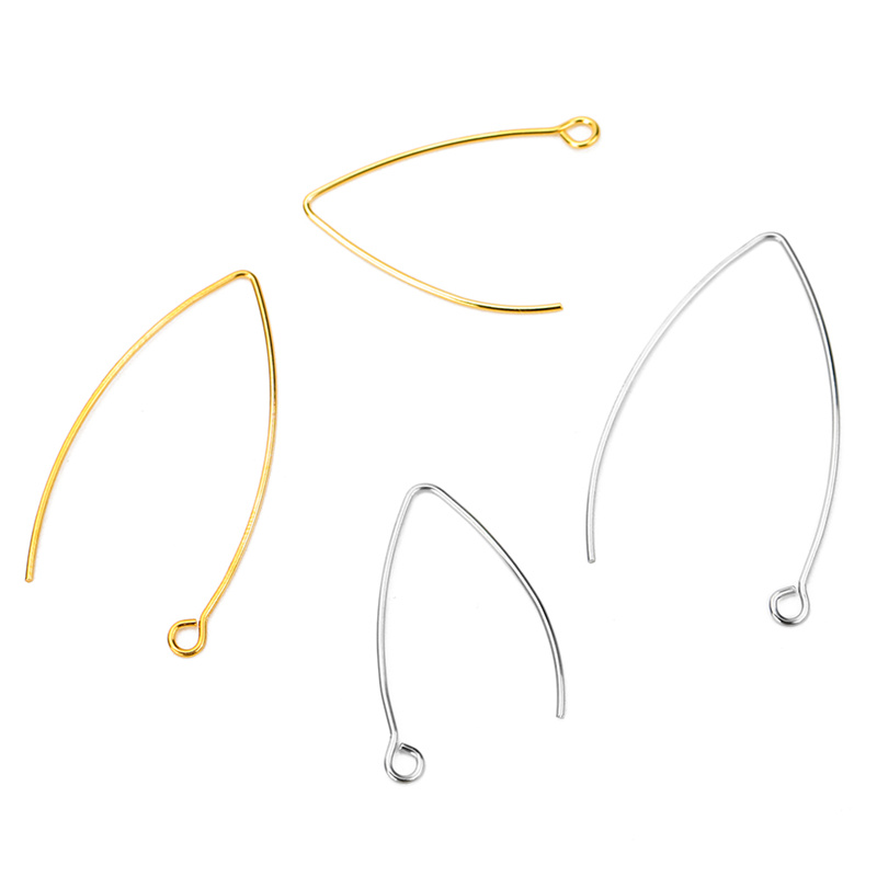 20 unids/lote de ganchos para pendientes en forma de V antialérgicos de acero inoxidable, alambre de cierre para pendientes hipoalergénicos para accesorios de joyería Diy
