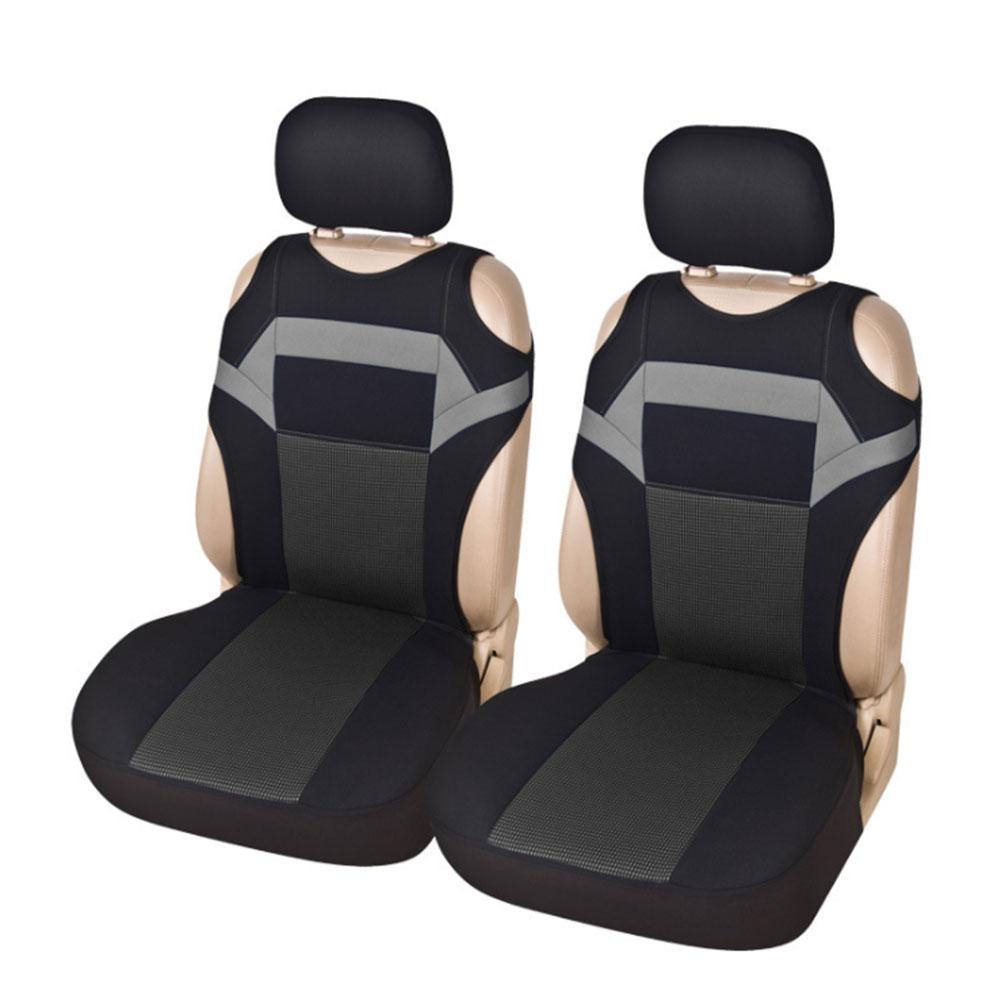 Universal Breathable 4Pcs/Set Car Front Seat Covers With Free Headrest Covers Mesh Car Interior Accessories T Shirt Type: Gray