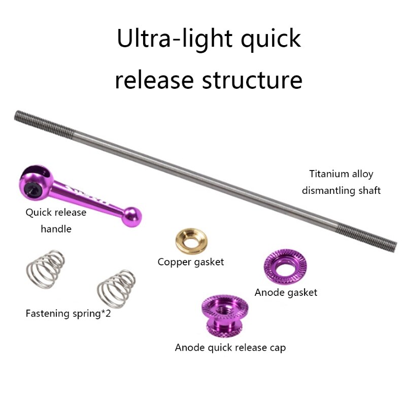 1 Pair Mountain Road Bike Bicycle Lightweight Quick Release QR Front Rear Skewer Titanium Axle CNC Wheel Hub Fix Lever