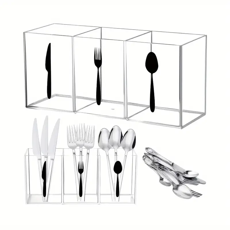 Support de rangement en plastique pour couverts de cuisine, étagère à couteaux, porte-égouttoirs, cuillère, fourchette, baguettes, outil de cuisine F2