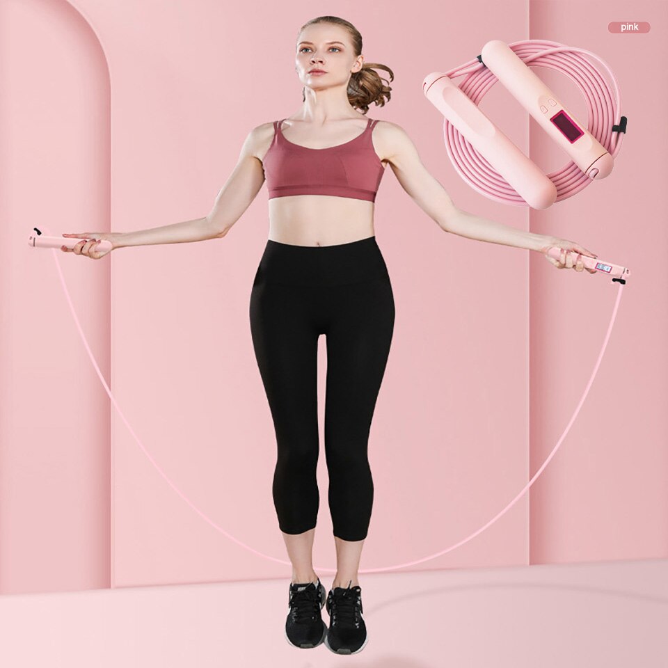 Sports Tool Electronic Counting Skipping Rope Super Wear-Resistant Steel Wire Rope Non-Slip Dry Hand-Held Fitness Equipment