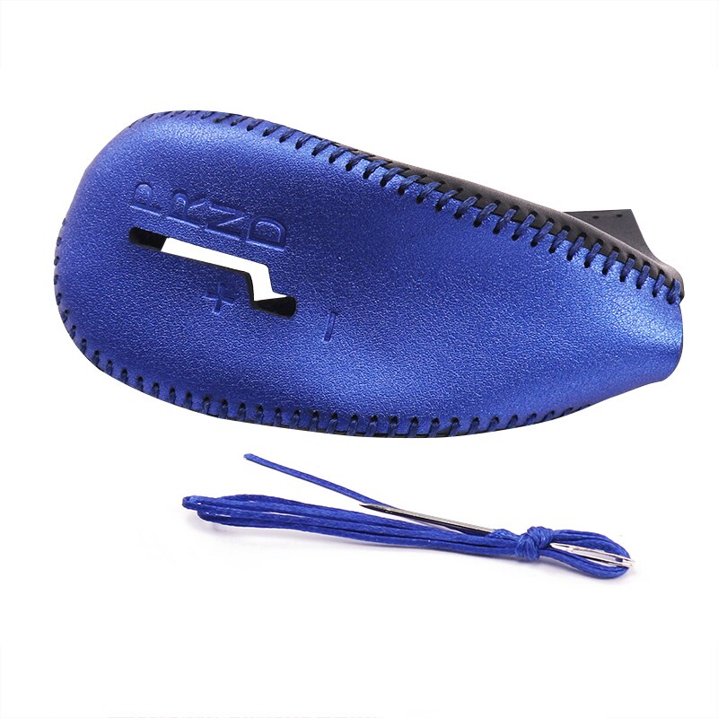 Auto-accessoires 1 st. voor volvo  xc60 s60l v40 v60 s80l s60 lederen versnellingspookkop, opberghoes voor versnellingspook: Blauw