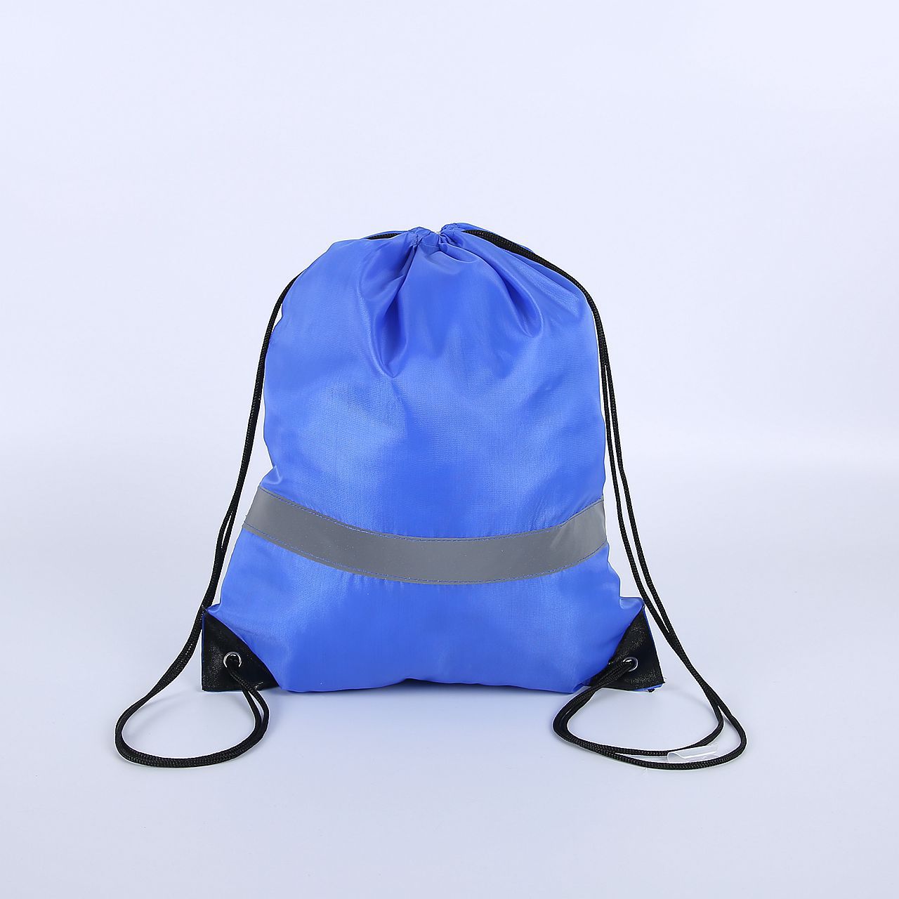Nylon Color Portable Sports Bag Thicken Drawstring Belt Riding Backpack Gym Drawstring Shoes Bag Clothes Backpacks Waterproof: Clear