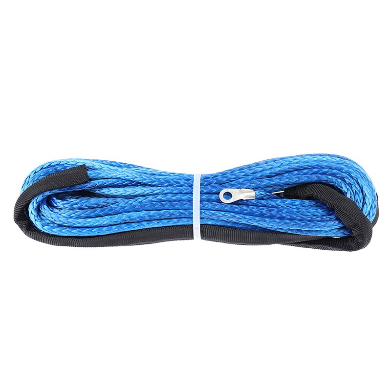 1/4 ''X50 12 Strand Off-Road Uhmwpe Synthetische Slepen Lier Touw Met 1.5M Mouw En Vingerhoed Voor atv/Utv/Suv/4X4/4WD: Blauw