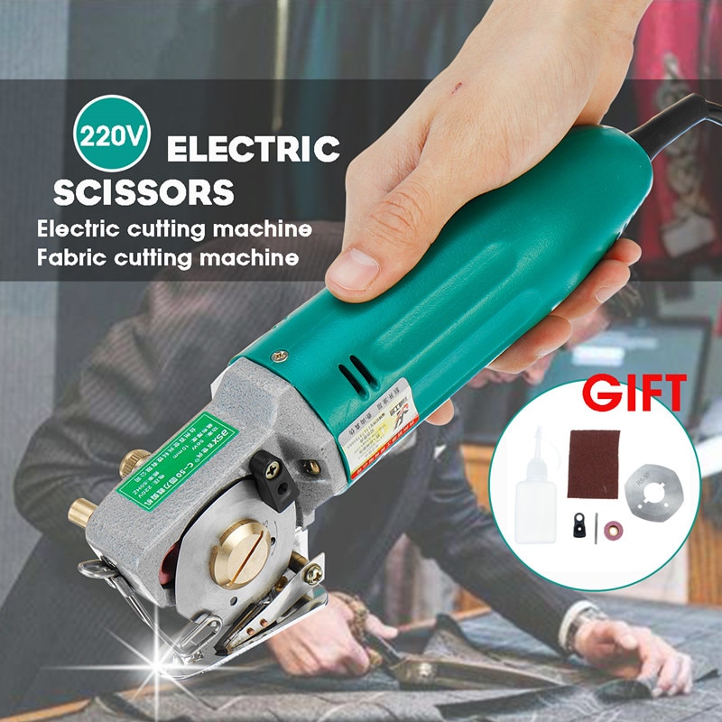 Rotary Blade Electric Round Knife 220V US 70mm Cloth Cutter Fabric Cutting Machine Leather Fabric Cutting Tools