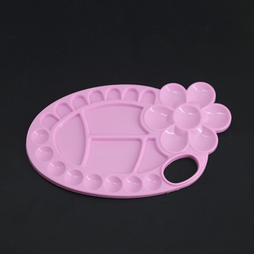 Non-Stick Paint Palette Artist Painting Mixing Tray Palette With Handle,Flower Shape Easy Clean Art Palette for Acrylic Painting