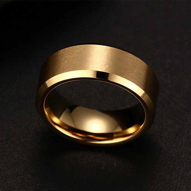 Charme smykker ring til mænd og kvinder rustfrit stål sorte ringe bryllup forlovelsesring matte herresmykker