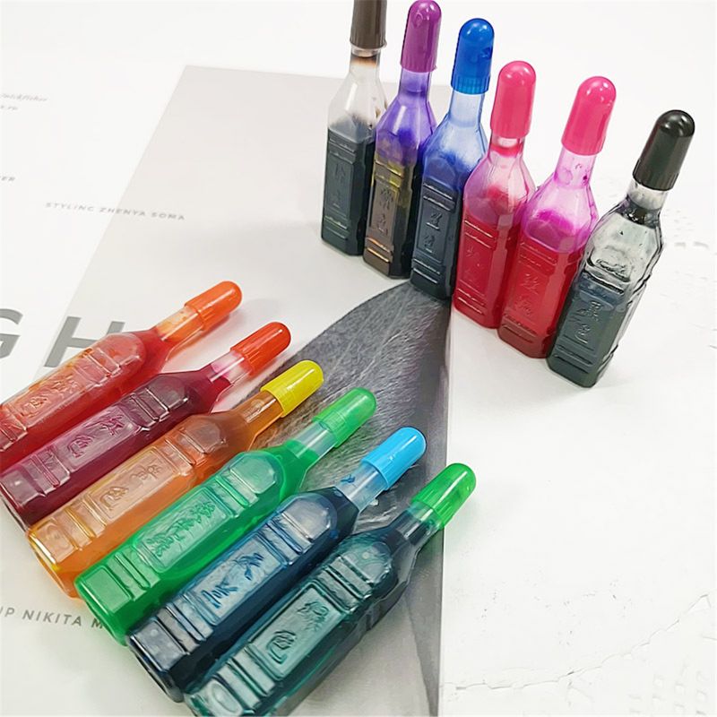 12 stk 8ml pigment til diy slim leverer tilbehør epoxyharpiks blækfarve blæk smykker fremstilling