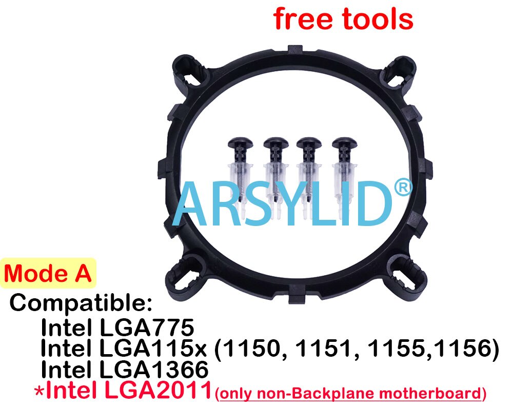 ARSYLID sokcet775 sokcet115x (1151 1150 1155 1156) mounting bracket and Backplane Screw fixed: mode A