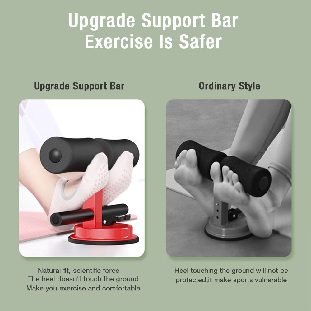 Fitness Sit Up Bar piso asistente ejercicio soporte acolchado tobillo soporte Sit-up entrenamiento equipo de entrenamiento para gimnasio en casa Gear