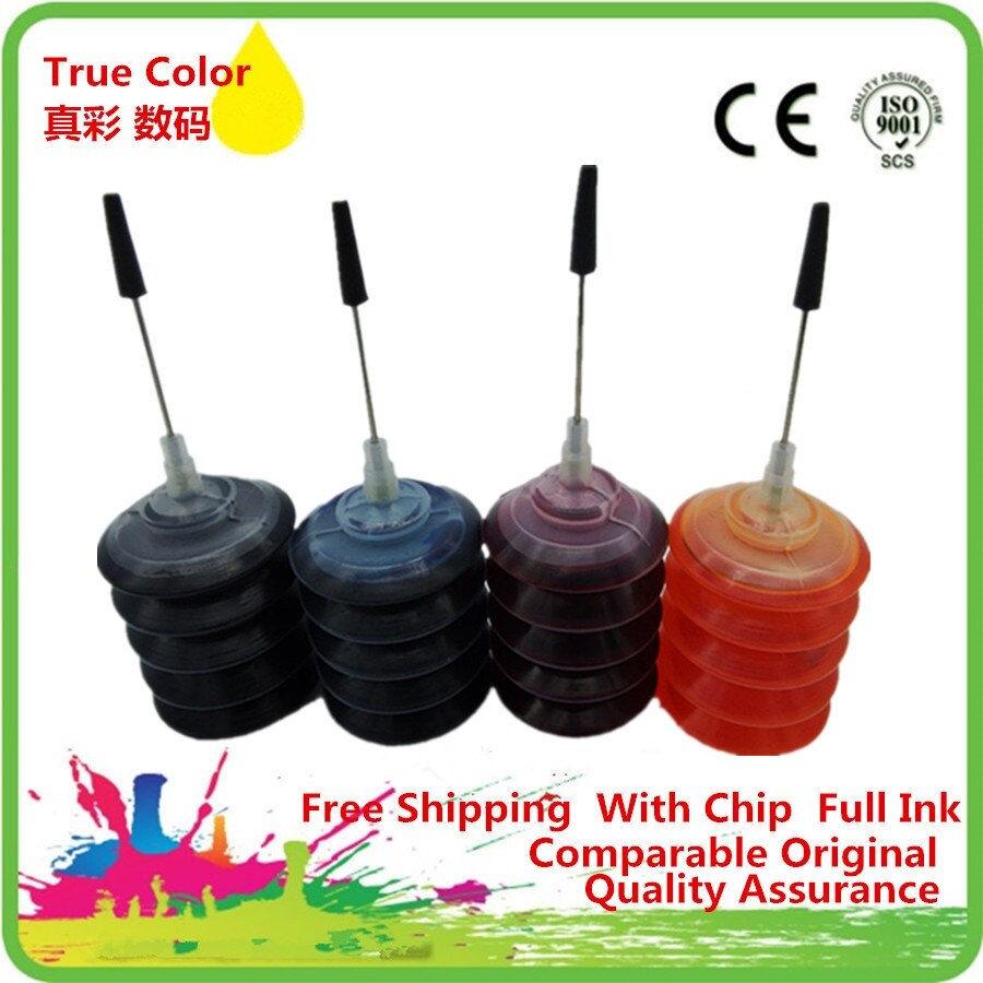 Top refill dye ciss inktkit fotoprint  t1901 t1911 t1912 t1913 t1914 dye inkt voor epson  me401 me301 me303 printers: 30ml 1 set