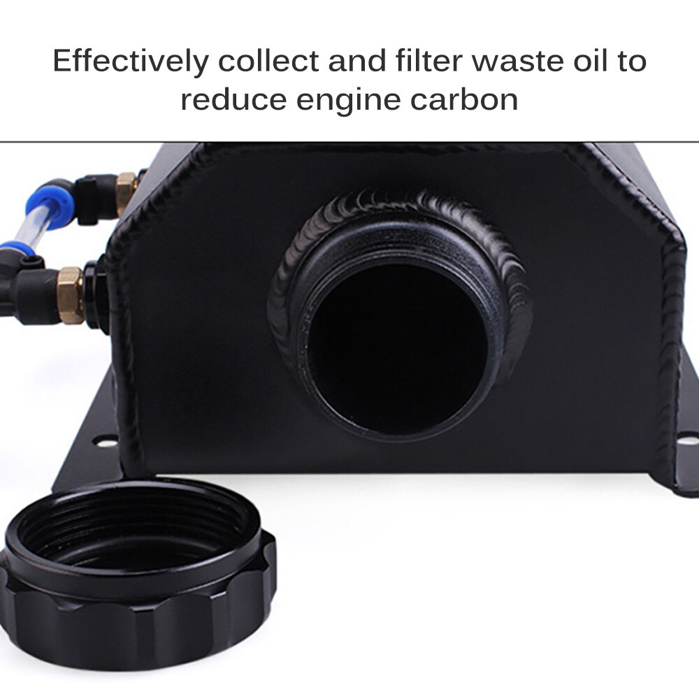 Radiador refrigerante cuadrado de aluminio duradero Universal para coche, depósito de botella de agua de recuperación de desbordamiento, tanque de agua, 1L