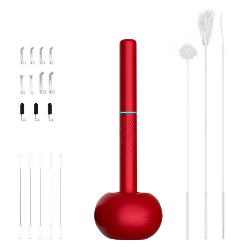 3.5mm WiFi Ear Otoscope Wireless HD1080P Digital Endoscope Ear Inspection Camera with 6 Led for IOS Android: Red