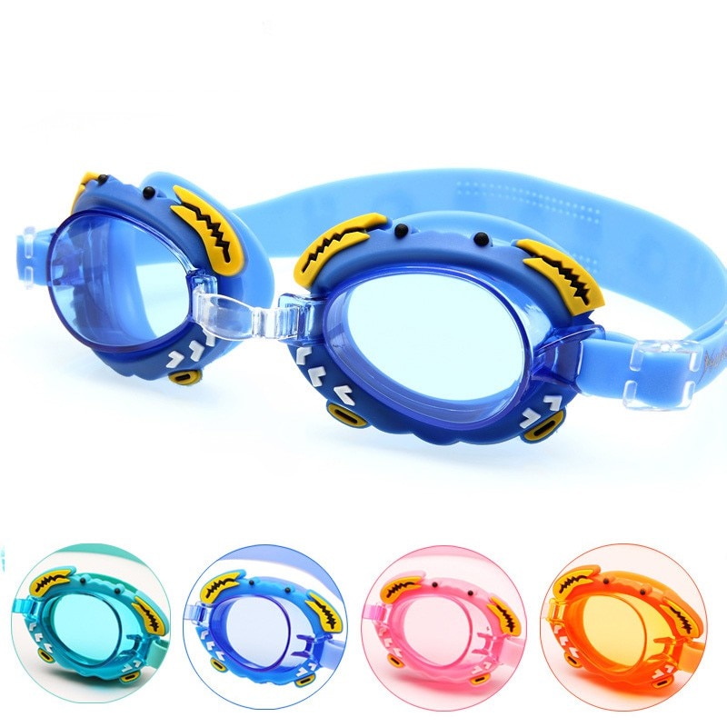 Zwembril Kinderen Leeftijd 3-10 Waterdicht Zwemmen Bril Clear Anti-fog UV Bescherming Zachte Siliconen frame en Band