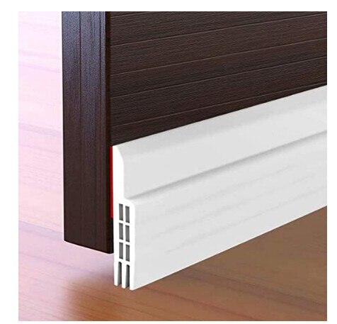 1M Silicone Strip Glass Door and Window Seal Sound Insulation Strip Self-adhesive Windproof Wooden Door Seam Door Bottom: White 