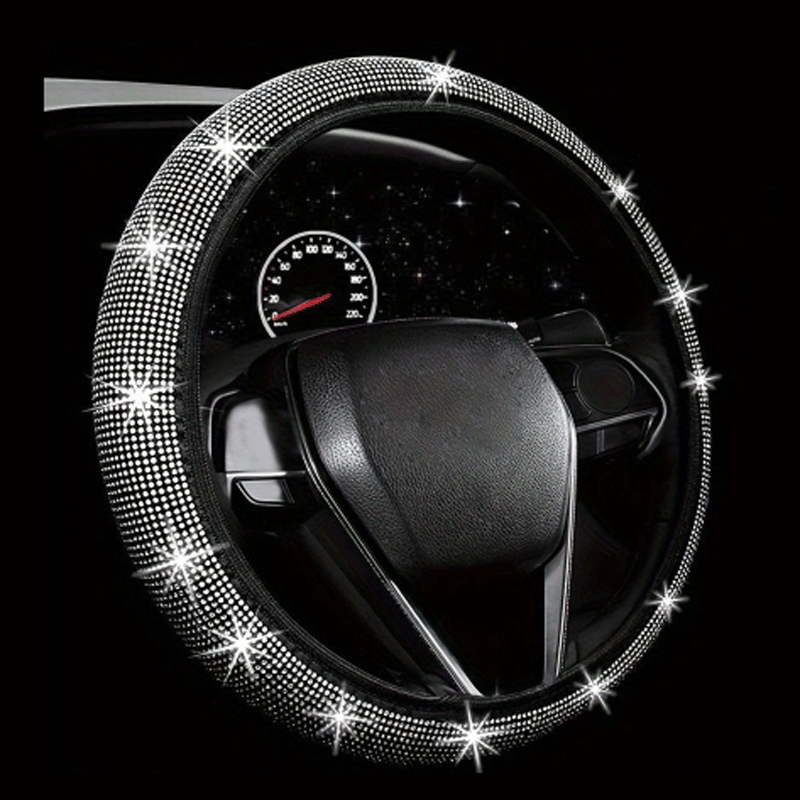 Juego de accesorios para coche, 30 piezas, cubierta Universal ostentosa para volante para mujer, salida de aire brillante, posavasos, herramientas, gancho L, freno de mano, Etc.