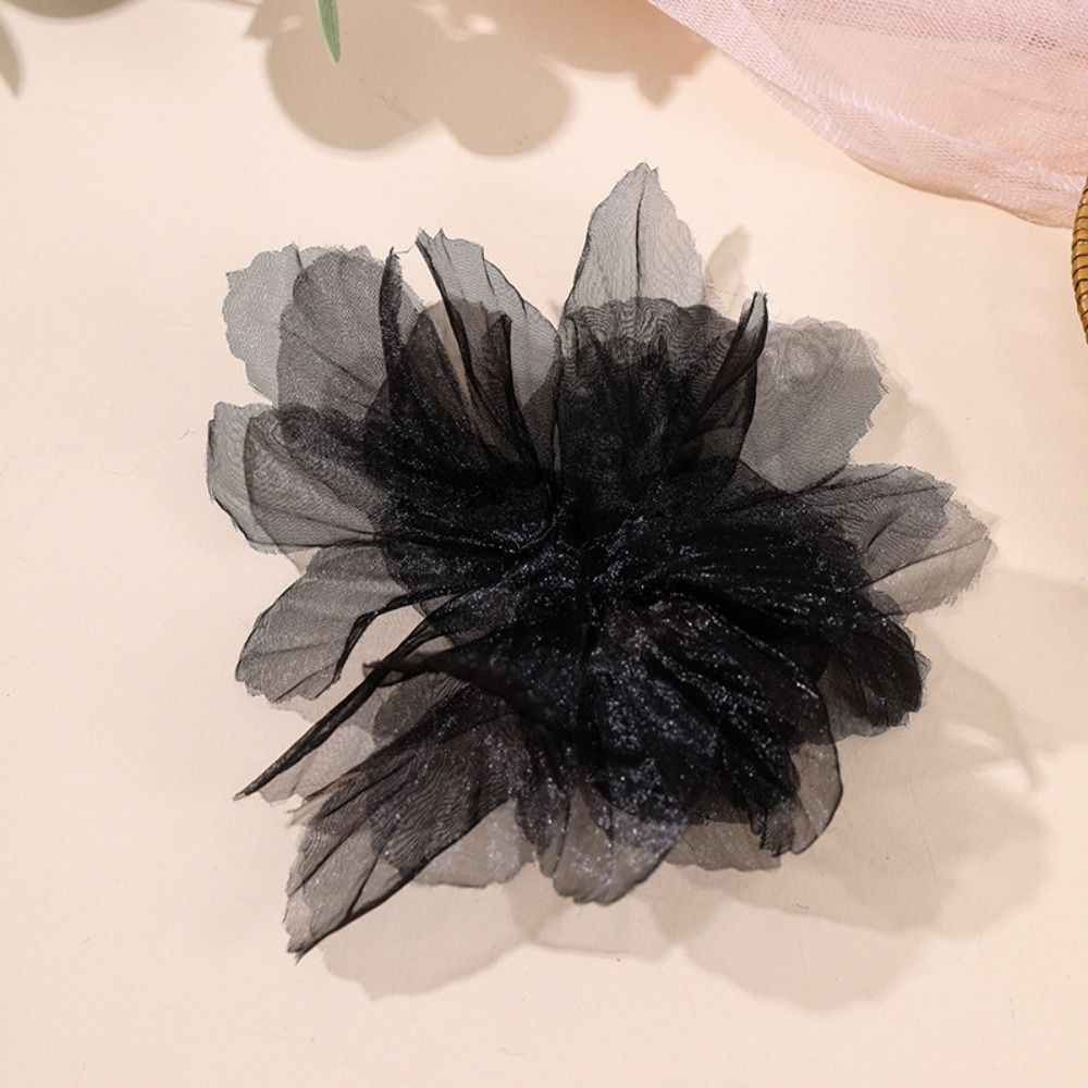 10 Stück künstliche Blumen, 3D-Organza-Blumenapplikationen, Blüzehn, DIY-Bastelarbeiten, Stoffapplikationen, mehrschichtige handgefertigte Stoffapplikationen, Kleiderdekoration: verrotten