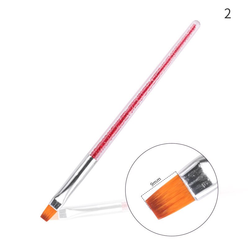 7Pcs Nail Art Kristal Graveren Pen Uv Gel Ronde Kop Lichttherapie Pen Diamant Tekening Pen Diy Acryl Nail borstel