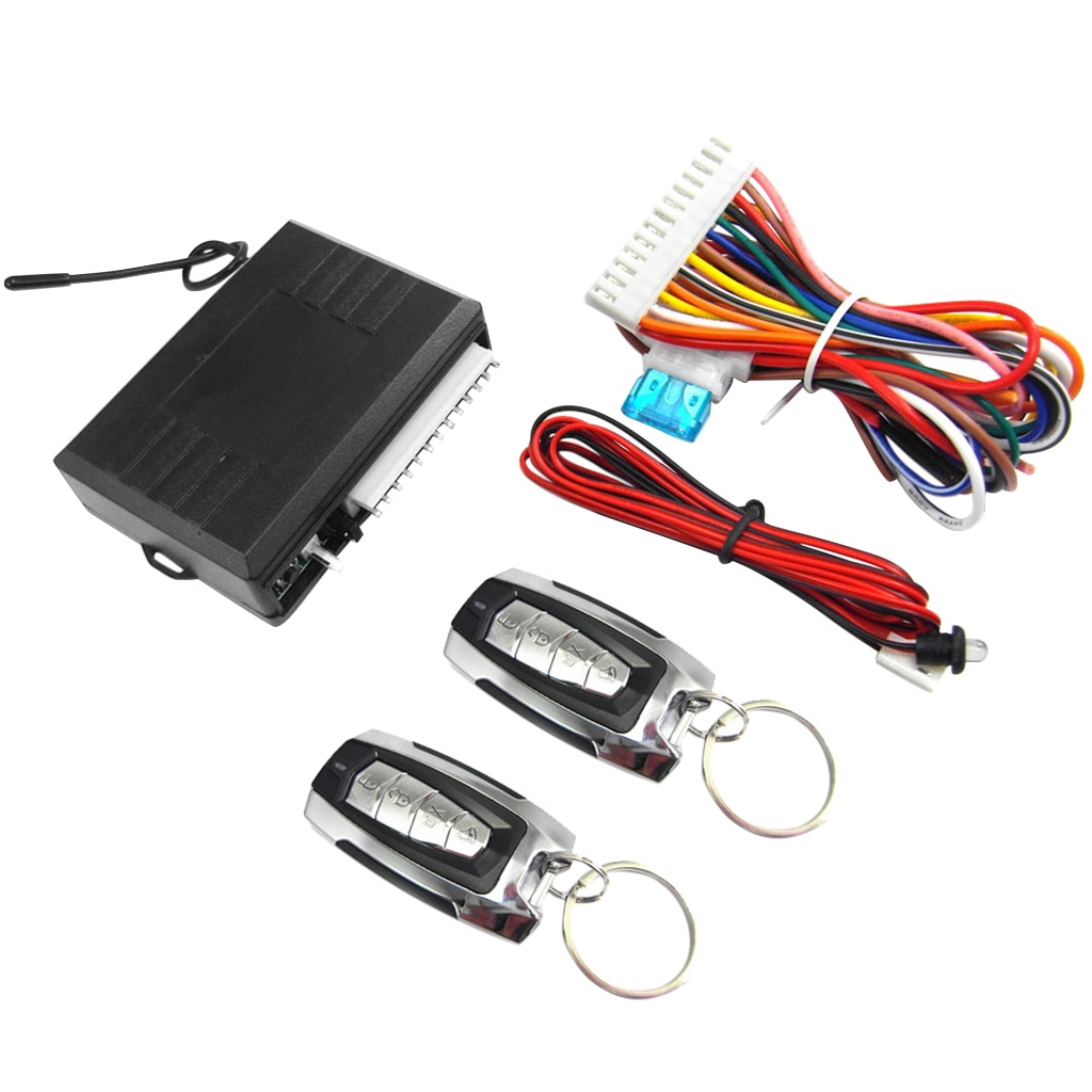 1-Way Car Alarm System Remote Start - Keyless Entry,Two 4-Button Controller