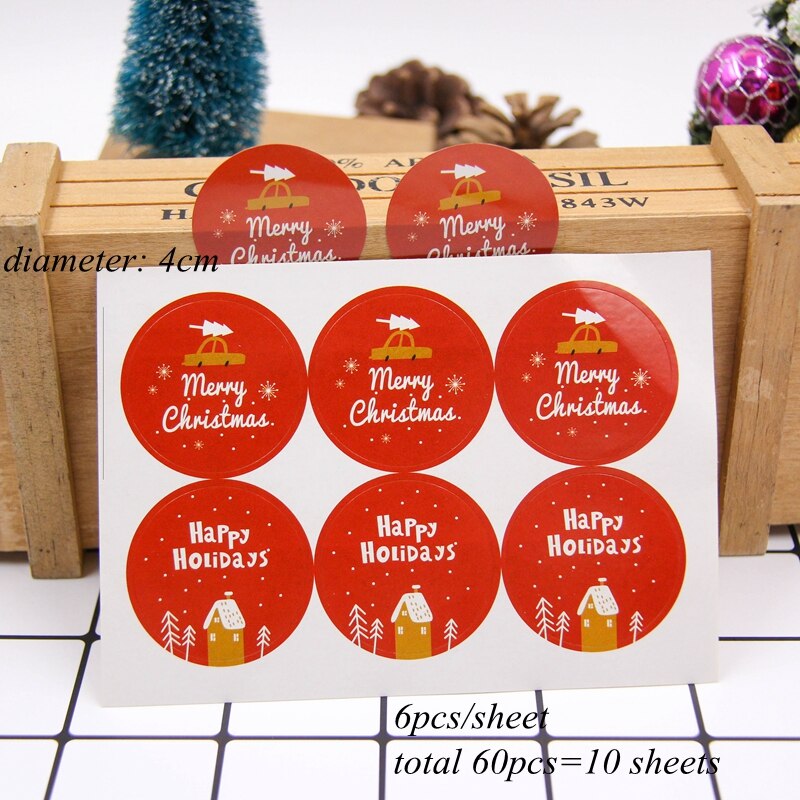 60 stuks bedanklabels stickers labels 4 stijlen feest/bruiloft bedankjes doos tas plakboek gasten inpakbenodigdheden: 60 stuks type k