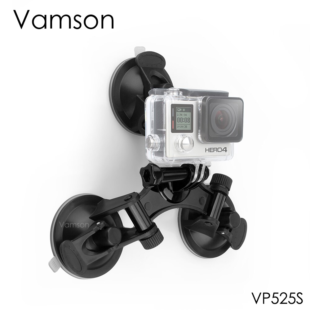 Vamson Verwijderbare Tri Hoek Zuignap Statief voor GoPro Hero 5 4 3 + voor Xiaomi voor Yi voor SJ40 VP525S