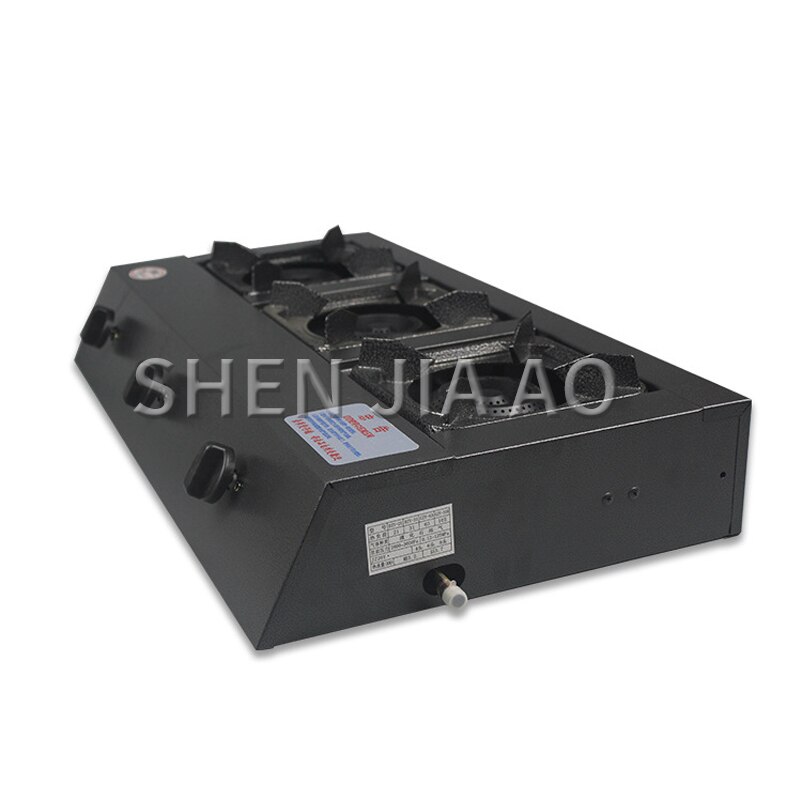 Natural / liquefied gas stove Stainless steel panel 3 hole fire gas stove Commercial gas stove