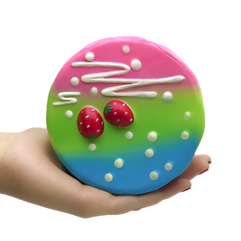 Jumbo Kawaii Strawberry Cake Squishy Slow Rising Squeeze Toys for Kids Baby Grownups Decompression Toys 11*4 CM