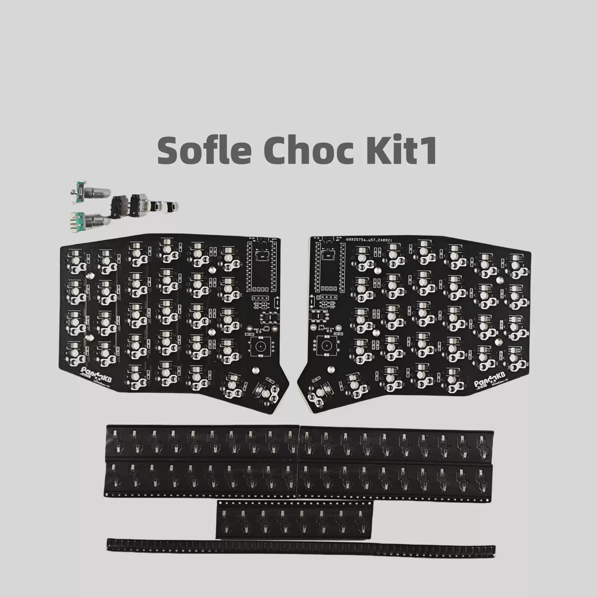 Sofle Choc Split Keyboard PCB-Kit Positionierungsplatine MX Split Keyboard Kit QMK PCB Kit Kundenspezifisches PC-Zubehör: Dunkelgrau