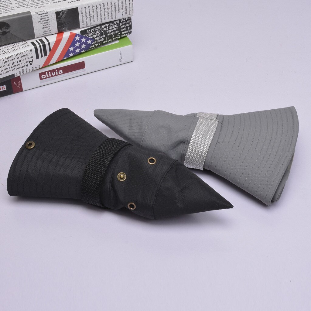 Mens Summer Outdoor Sun Hat Sun Protection Breathable Solid Fisherman Cap Foldable Lacing Bucket Hat Gorras Hombre