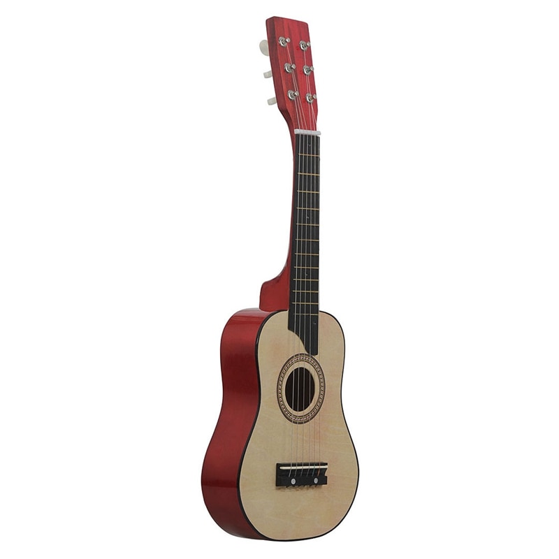 25 tommer basswood akustisk guitar 6 strenge lille mini guitar med guitar pick strings til børn børn nybegynder