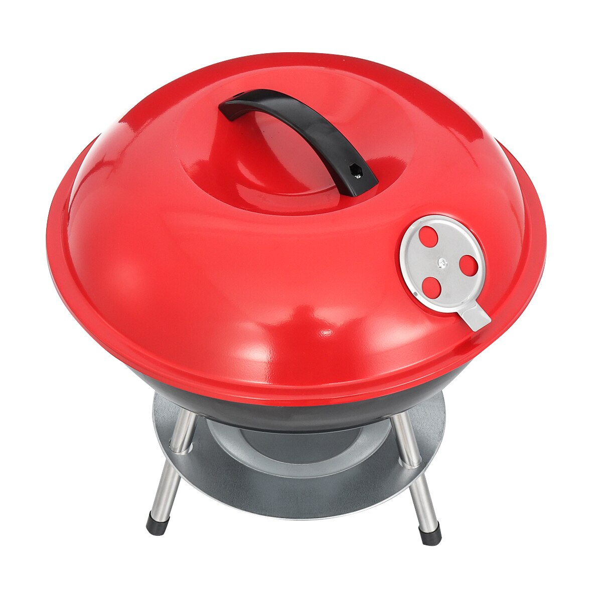 BBQ Grill 14 inch Indoor Barbecue Stove Home Outdoor Camping Travel Portable Charcoal Stove With Vent Kitchen BBQ Tools Cookware