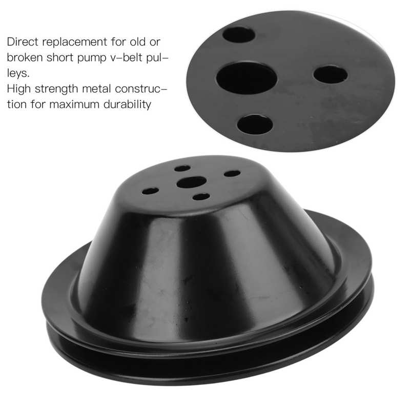Short Water Pump Pulley High Strength Antirust Single Groove Water Pump Pulley for Car