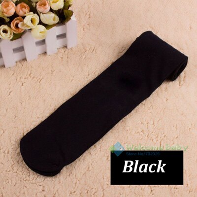 Lovely Candy color baby girl tights stocking for girls bebe newborns toddler infant ballet pantyhose solid velvet infantile 0-2Y: black