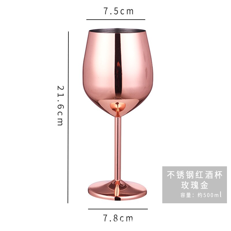 Stainless steel champagne glass wine glass cocktail glass metal wine glass bar restaurant goblet rose gold: b2