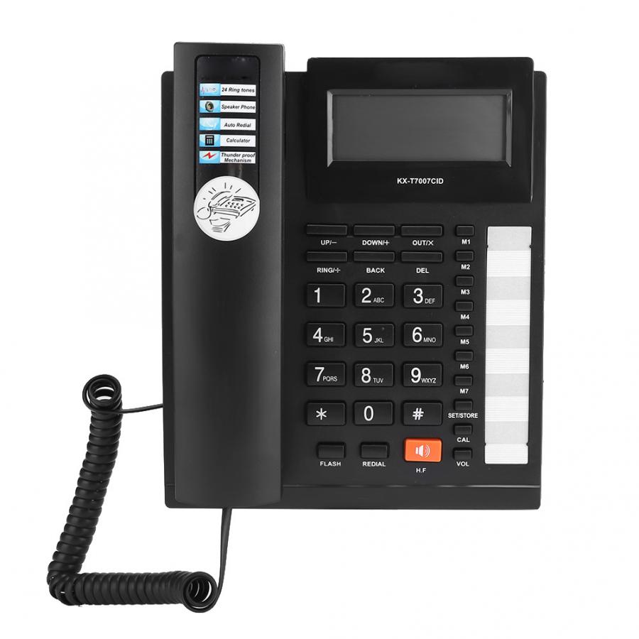 Home Office Telephone Dual Interface Caller ID Large Buttons Landline Black