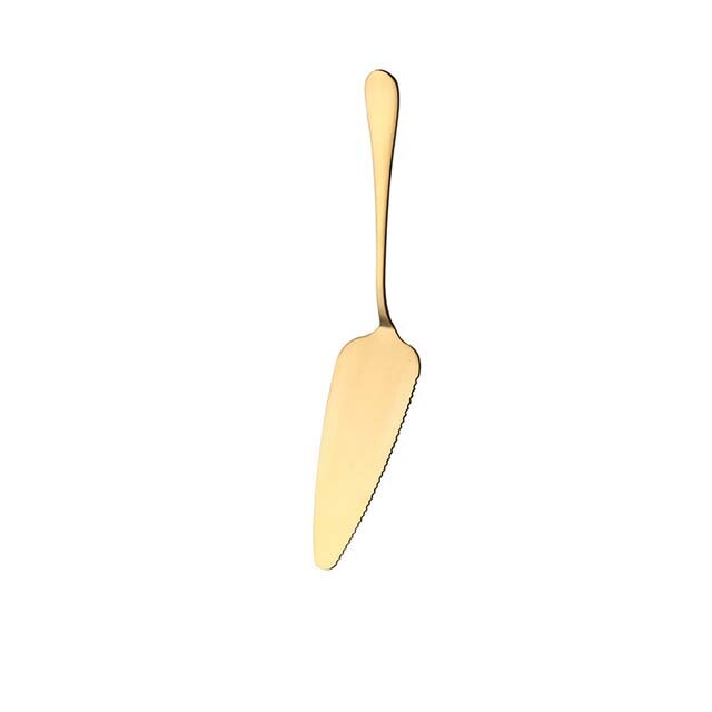 Kleurrijke Rvs Cake Cutter Pie Pizza Schop Taart Spatel Bakken Tool Dessert Bestek Bakvormen Cake Spatel Tool 1 Stuk: GOLD